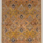 Polonaise silk and metal thread rug