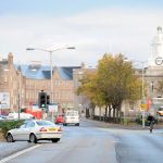 Inverurie Town Hall and High Street.Photograph by Tim Allen18/10/10