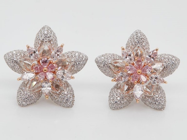 The Pink Star Diamond Earrings